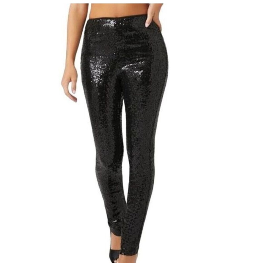 Black Sequin Women's Pants